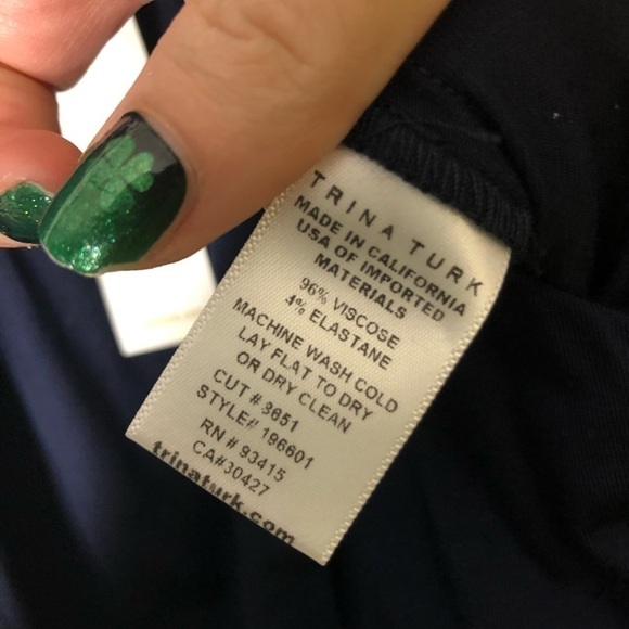 Trina Turk Finch Ruched Jumpsuit NWT XXL Blue - Picture 6 of 8